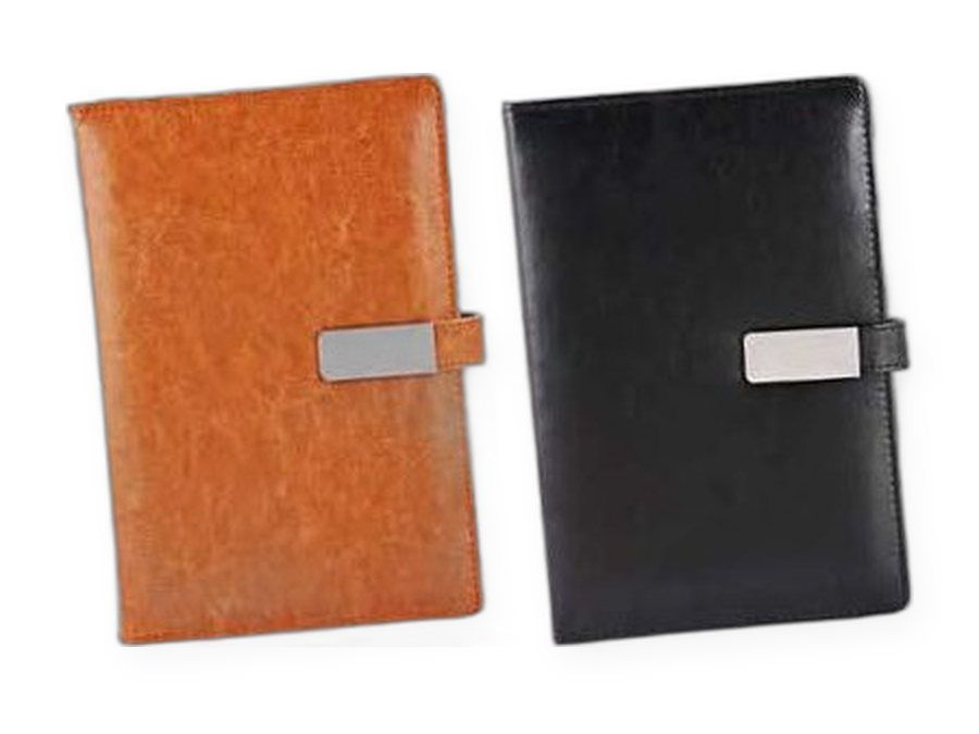 Magnetic Flap Diary in Navy, Tan, Black, branded diary customisable with your logo