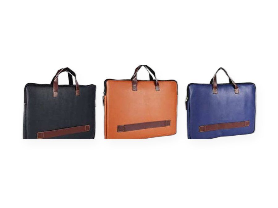 Slim Laptop Sleeve in Black, Tan, Blue, branded bag customisable with your logo